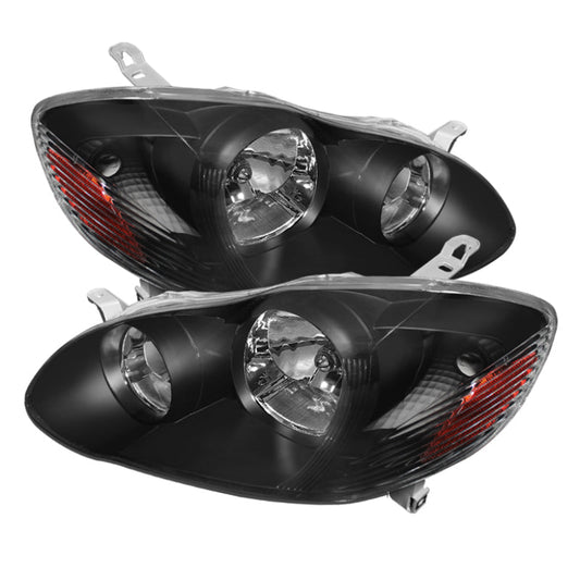 SPYDER Xtune Toyota Corolla 03-06 Crystal Headlights Black HD-JH-TC03-AM-BK 5073754