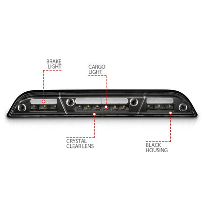 ANZO 15-20 Ford F-250 - F-550 LED Third Brake Light - Black Housing/Clear Lens 531111