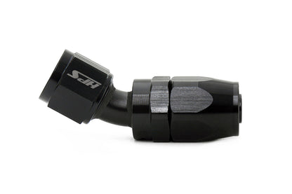 HPS Performance Products Compression Double Swivel Hose End to AN Female, Aluminum, Black