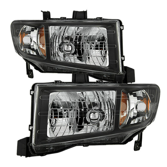 SPYDER Xtune Honda Ridgeline 06-13 Crystal Headlights Black HD-JH-HRID06-AM-BK 9025495