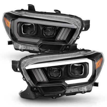 Anzo Toyota Tacoma '16-18 Projector Plank Style Switchback H.L Black Amber — 1EF5C