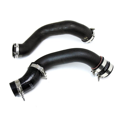 HPS Performance HPS Intercooler Hot Charge Pipe and Cold Side with Black Hoses 15-17 Ford