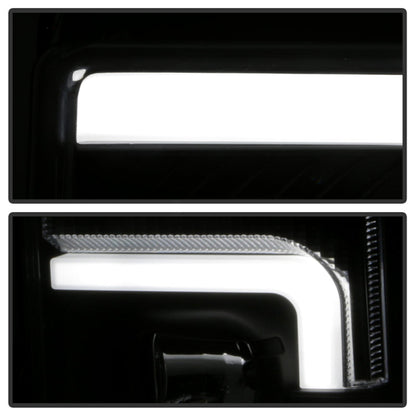 Spyder 17-18 Ford F250/F350/F450 Halogen Model Only -White Light Bar- Black