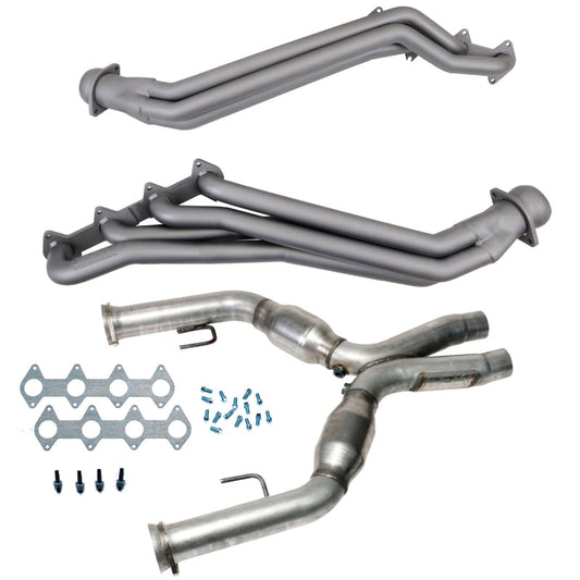 BBK 05-10 Ford Mustang GT 1 5/8 Long Tube Headers w/High Flow Catted X-Pipe (Ti Ceramic) 16412