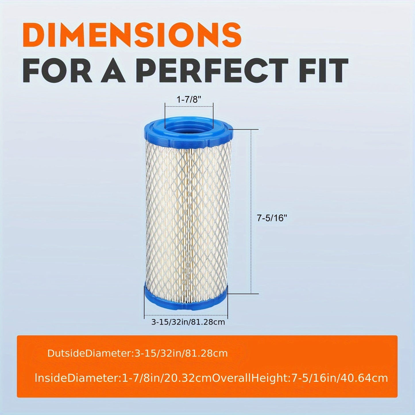 Air Filter for Kohler TH16 CV493 CH680 — Replaces 25 083 02-S