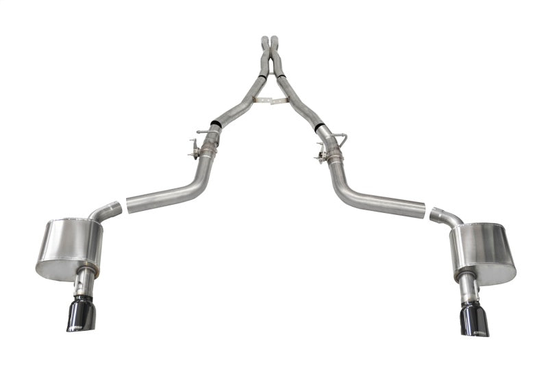 Corsa 15-21 Charger SRT/Hellcat/Redeye 2.75in Valved Catback DRE w/ Single 4.5in Blk PVD