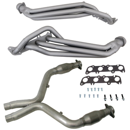 BBK 11-14 Ford Mustang GT 1-3/4 Long Tube Headers w/High Flow Catted X-Pipe (Ti Ceramic) 16331