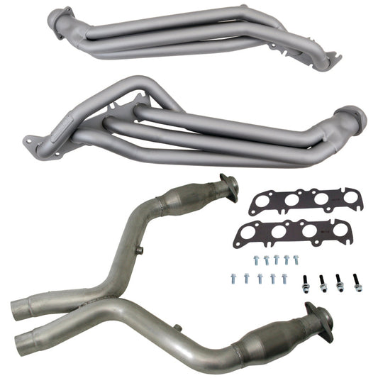 BBK 11-14 Ford Mustang GT 1-3/4 Long Tube Headers w/High Flow Catted X-Pipe (Ti Ceramic) 16331