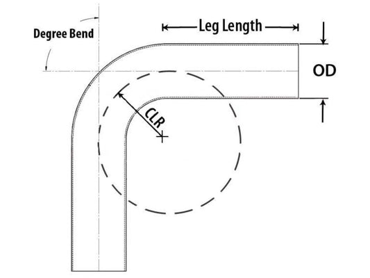 HPS Performance Products HPS 3-1/4" OD 15 Degree Bend 6061 Aluminum Elbow Pipe Tubing 16