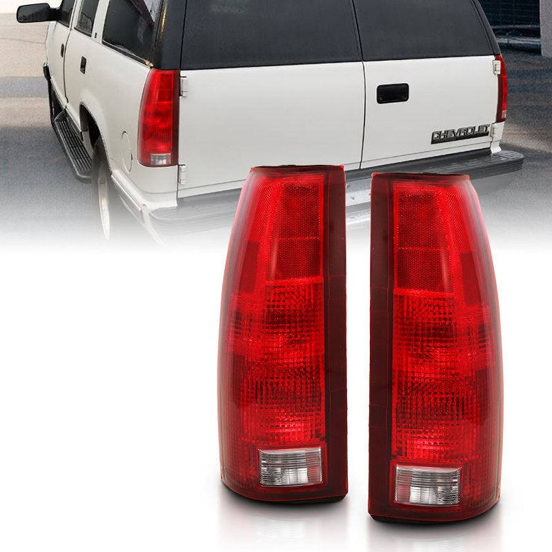 ANZO 1988-1999 Chevy C1500 Taillight Red/Clear Lens w/ Circuit Boardá(OE Replacement)