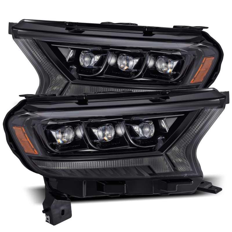 AlphaRex 19-21 Ford Ranger NOVA LED Proj Headlight Plnk Style Alpha Blk w/Activ Light/Seq
