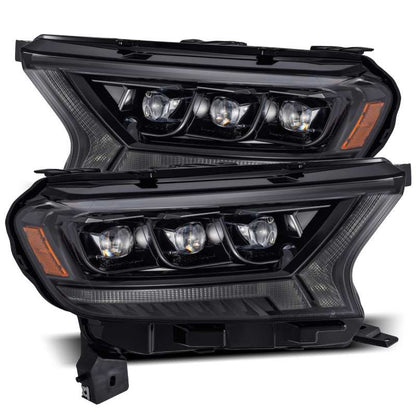 AlphaRex 19-21 Ford Ranger NOVA LED Proj Headlight Plnk Style Alpha Blk w/Activ Light/Seq