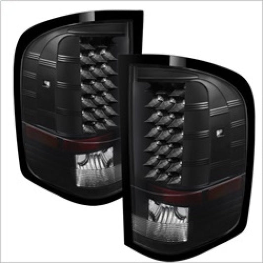 SPYDER Xtune Chevy Silverado 07-13 LED Tail Lights Black ALT-JH-CS07-LED-BK 5073716