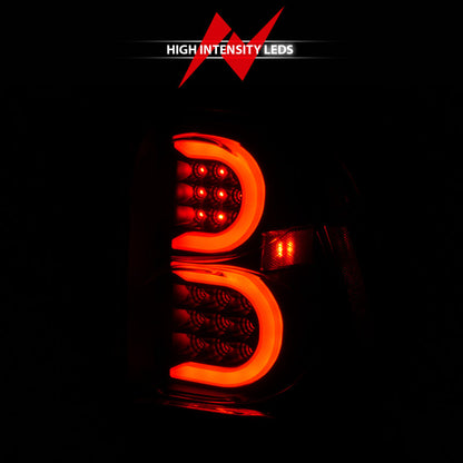 ANZO 2002-2009 Chevrolet Trailblazer LED Tail Lights w/ Light Bar Black Housing Smoke