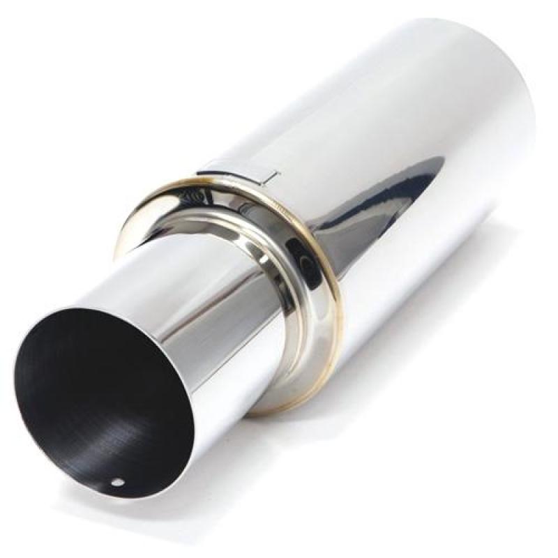 BLOX Racing 63.5mm N1 304 SS Universal Exhaust Muffler w/ Straight Tip Bxex-00109
