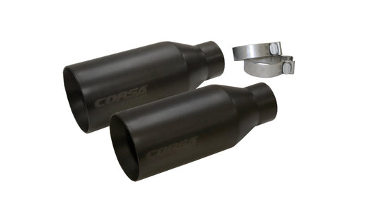 Corsa 2017 Ford F-150 Raptor 3in Inlet / 5in Outlet Black Cerakote Tip Kit (For Corsa