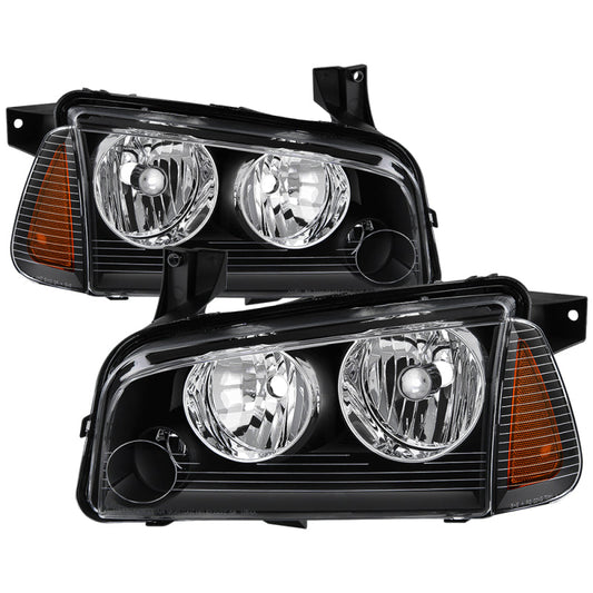 SPYDER xTune Dodge Charger 05-10 (Non-HID) OEM Style Headlights w/ Corner 4pcs - Black HD-JH-DCH05-SET-BK 9040160