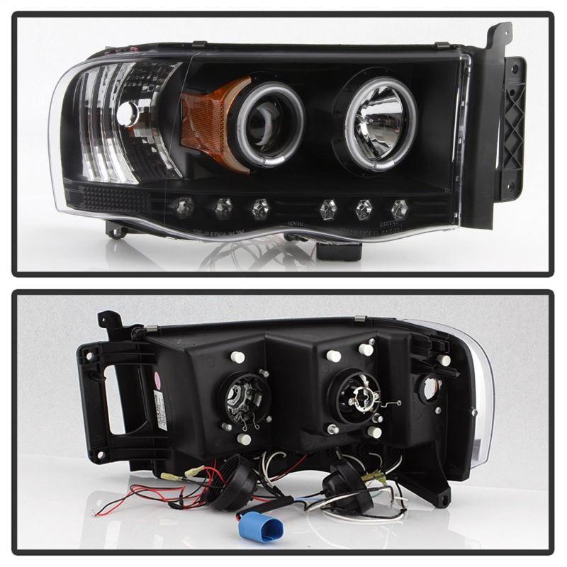 Spyder Dodge Ram 1500 02-05/Ram 2500 03-05 Projector Headlights LED Halo LED Blk