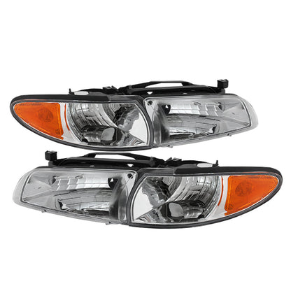 SPYDER Xtune Pontiac Grand Prix 97-03 Crystal Headlights w/ Amber Corner Lights HD-JH-PGPRIX-SET-AM-C 9023453