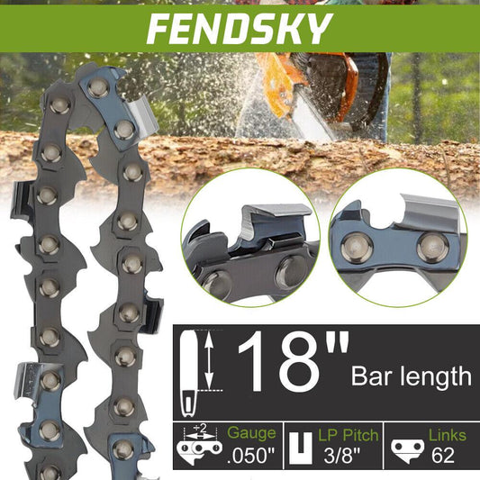Chainsaw Chain for Ryobi 18" 3/8 62DL 8LP RY10532 RY43006 (2-Pack)