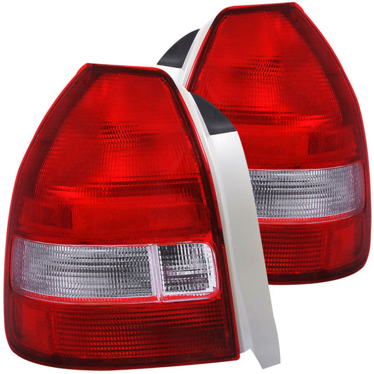 Anzo 1996-2000 Honda Civic Tail lights Red/Clear — 14HNF