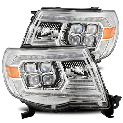 AlphaRex 05-11 Toyota Tacoma NOVA LED Projector Headlights Plank Style Chrome