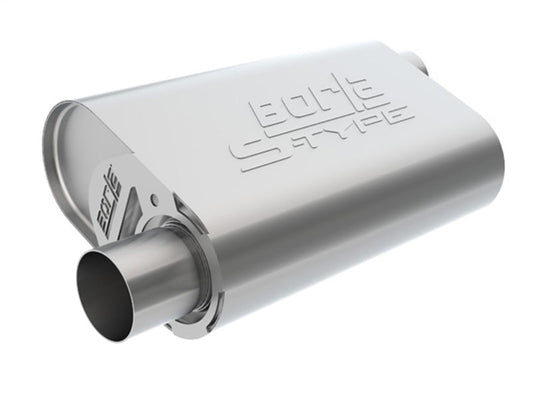 Borla CrateMuffler BBC 396 2.5 inch Offset/Offset 14in x 4.35in x 9in Oval Muffler 400853