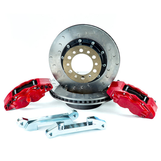 Alcon 07+ Jeep JK w/ 6x5.5in Hub 357x32mm Rotor 4-Piston Red Calipers Front Brake Upgrade Kit BKF5459AX14
