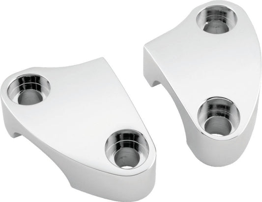 Bikers Choice 1974-2011 Chrome Smooth Riser Clamps Pr 482499