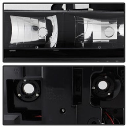 SPYDER Xtune 92-94 Blazer Full Size Corner/LED Bumper Headlights Black HD-JH-CCK88-LED-AM-BK-SET 5069542