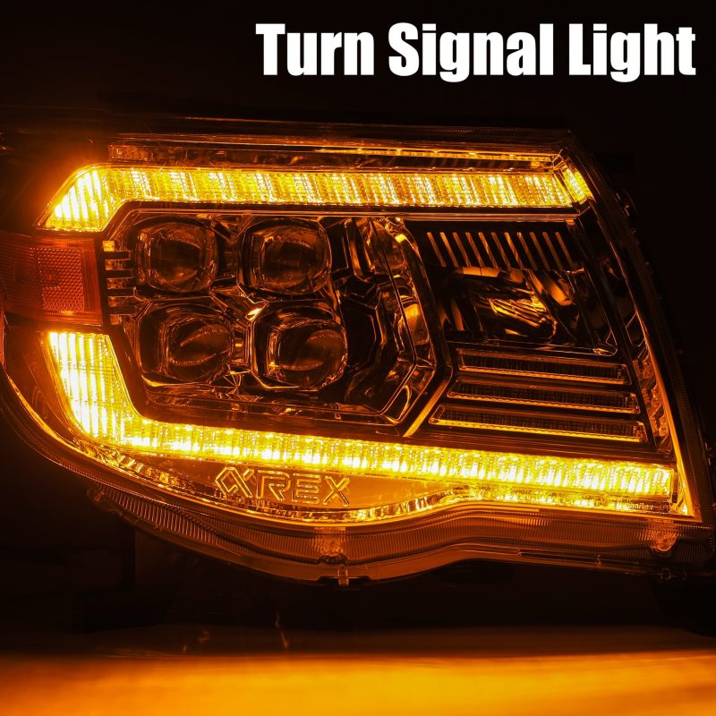 AlphaRex 05-11 Toyota Tacoma NOVA LED Projector Headlights Plank Style Alpha Black