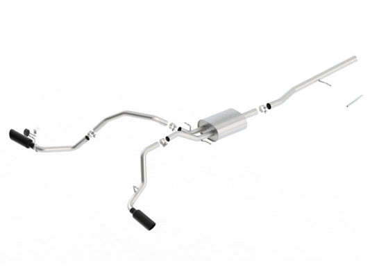 Borla 14-16 Chevrolet Silverado 1500 5.3L ATAK Catback Exhaust w/ Black Chrome Tips 140546BC