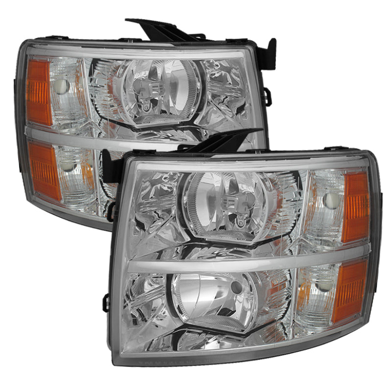 Spyder Xtune Chevy Silverado 07-13 Crystal Headlights Chrome Hd-Jh-CS07-AM-C 5076984