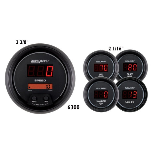 Autometer Digital 5-Gauge Kit - Sport Comp ATM6300