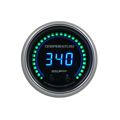 Autometer 52.4mm Black Switchable 60-340 Degrees F / 40-170 Degrees C Cobalt Elite