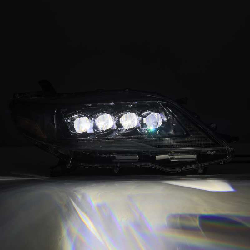 AlphaRex 11-21 Toyota Sienna LUXX LED Proj Headlights Plank Style Alpha Black — 20CYH