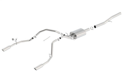 Borla 14 Silv/Sierra 1500 EC Std/CC Short 143.5in WB Touring Single Split Rear Exit Cat-Back Exhaust 140570
