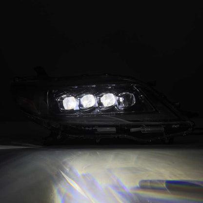AlphaRex 11-21 Toyota Sienna LUXX LED Proj Headlights Plank Style Alpha Black — 20CYH