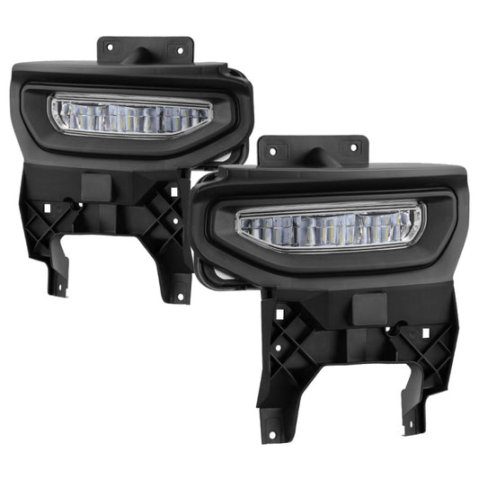 Spyder 16-18 GMC Sierra 1500 OEM Style Full LED Fog Light w/Switch - Clear (FL-GS2016-LED-C) 9043222