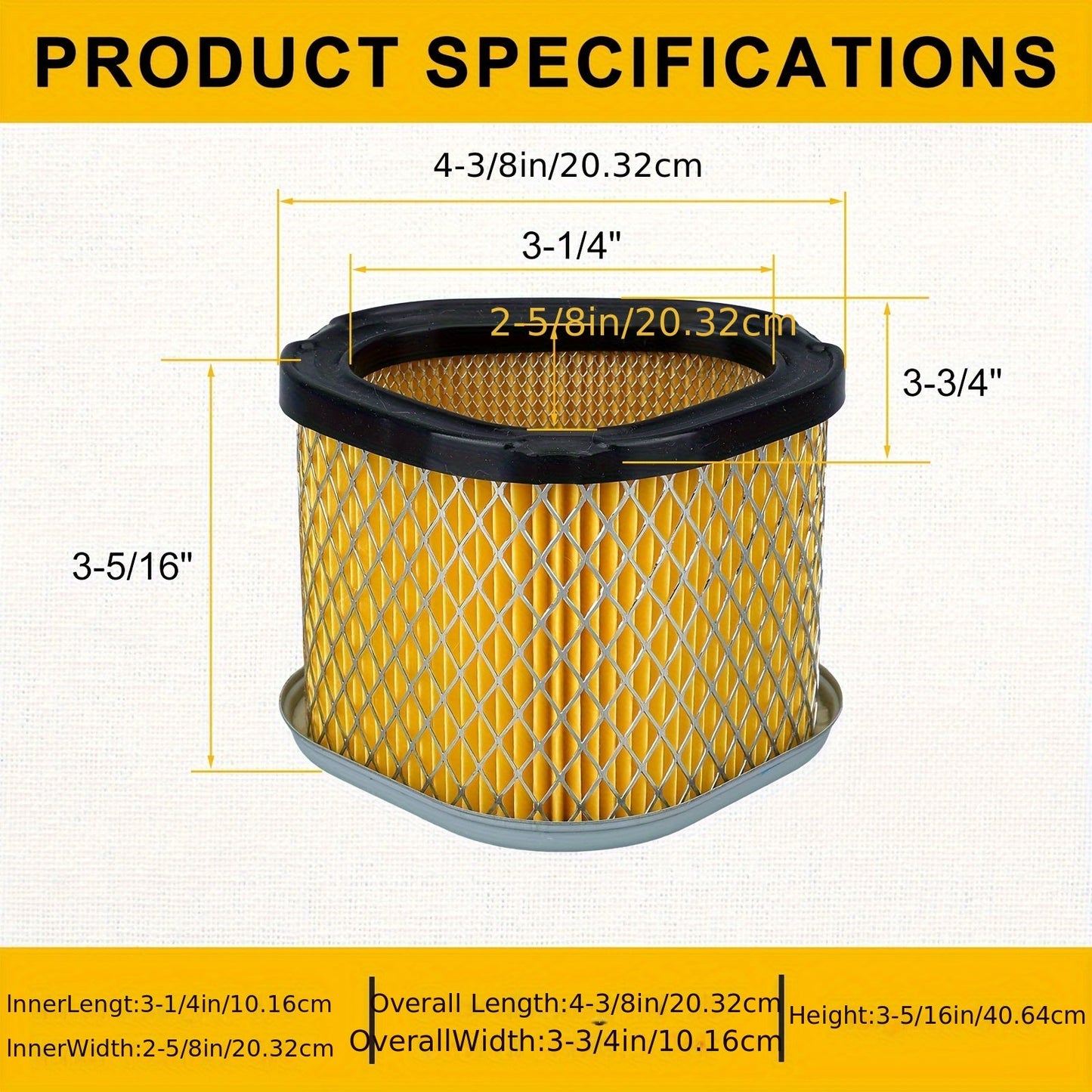 Air Filter for John Deere L110 LT160 LX266