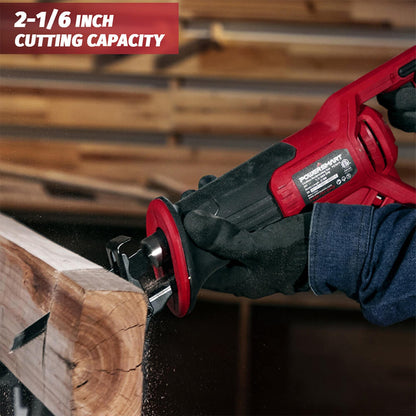 PowerSmart Cordless Reciprocating Saw with 20V 2.0Ah Battery and Charger for