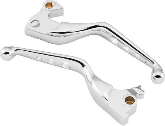 Bikers Choice 14-Up XL Chrome O Series Holed Lever Set 490874