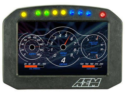 AEM CD-5G Carbon Flush Digital Dash Display w/ Internal 20Hz GPS & Antenna 30-5602F