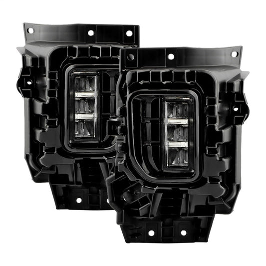 SPYDER  Dodge RAM 1500 2025+ OEM Style Full Led Fog Lights W/ Switch- Set FL-DR2025-15-LED-C 9055461