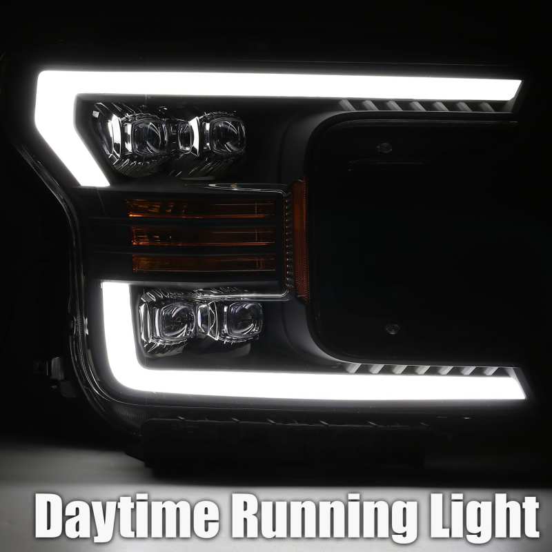 AlphaRex 18-19 Ford F-150 NOVA LED Projector Headlights Plank Style Chrome