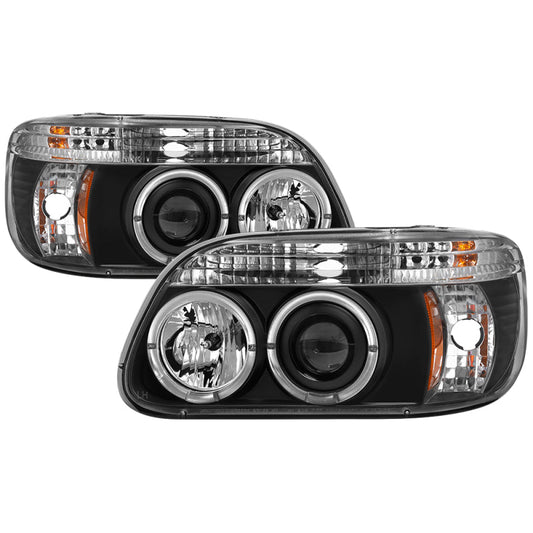 Spyder Ford Explorer 95-01 1PC Projector Headlights LED Halo Blk PRO-YD-FEXP95-HL-1PC-BK 5010131