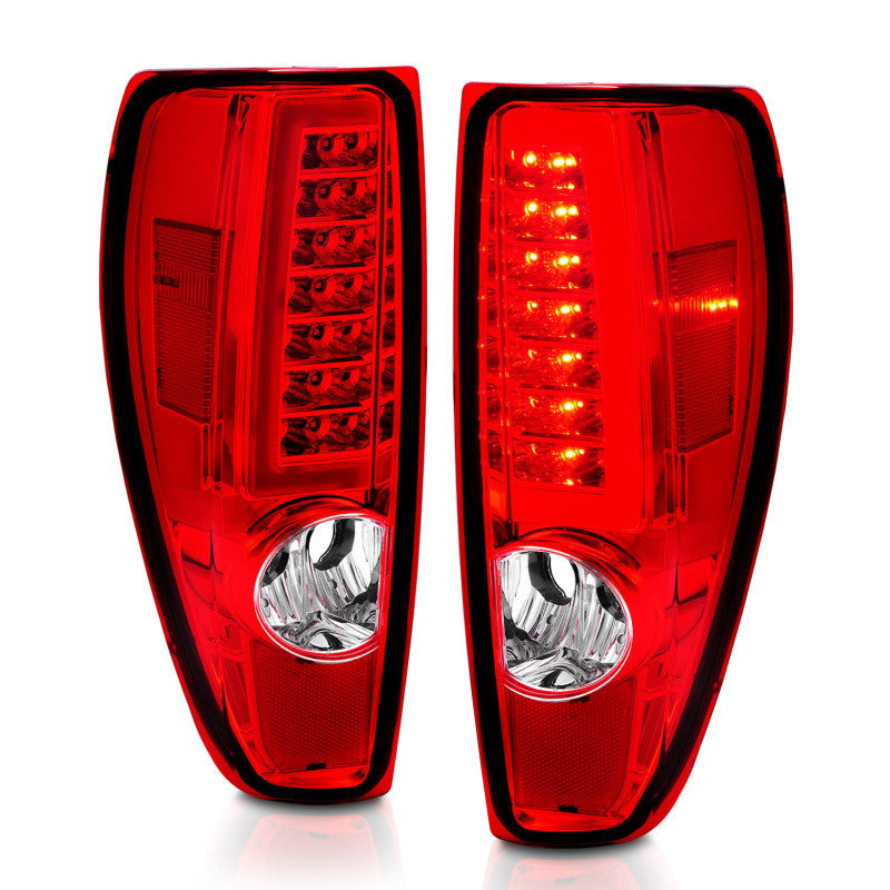 ANZO 2004-2012 Chevrolet Colorado/ GMC Canyon LED Tail Lights w/ Light Bar Chrome Housing