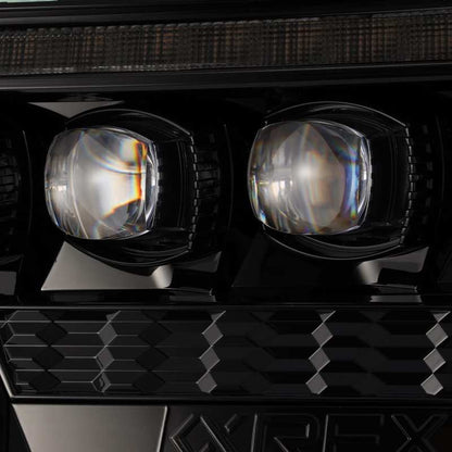 AlphaRex 12-15 Toyota Tacoma NOVA LED Proj Headlights Plank Alpha Blk w/Activ Light/Seq