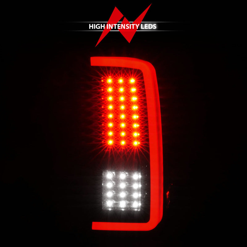 ANZO 2007-2013 Chevrolet Silverado1500/ 2500/ 3500 LED Tail Lights w/ Light Bar Black