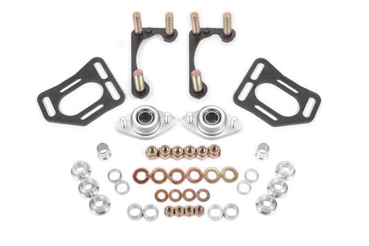 BMR Suspension BMR 90-93 Fox Mustang Caster Camber Plates - Black Hammertone WAK731H